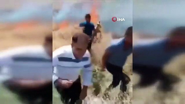 Kozluk'ta 100 dönüm buğday tarlası yanarak küle döndü