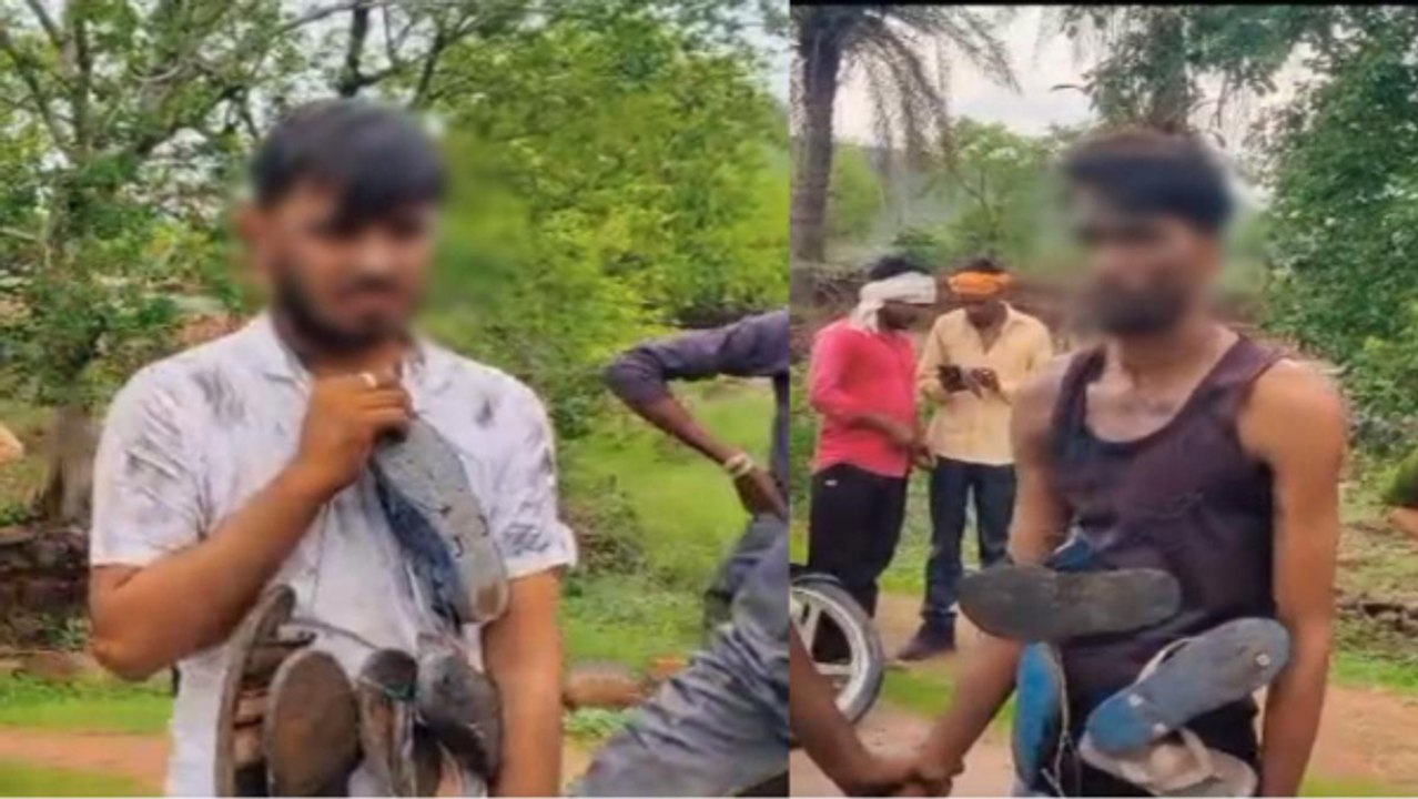 चप्पलों की माला पहनाई, मुंह काला कर गांव में घुमाया, लड़कियों की फोटो खींचने पर मनचलों को मिली सजा