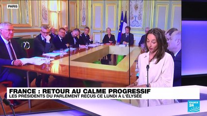 France : retour au calme progressif, les présidents du Parlement reçus à l'Élysée