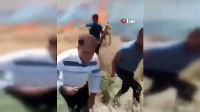 Kozluk'ta 100 dönüm buğday tarlası küle döndü