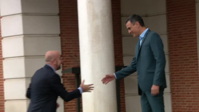 Pedro Sánchez se reúne con el presidente del Consejo Europeo en la Moncloa