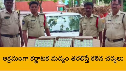పెనుకొండ: అక్రమంగా కర్ణాటక మద్యం తరలిస్తున్న వ్యక్తి అరెస్ట్