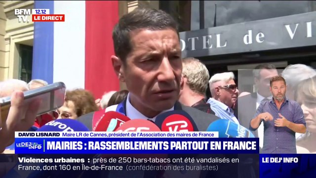 On voit bien monter la violence déclare David Lisnard, maire LR de Cannes et président de l'Association des maires de France