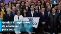 Se bajan 6 aspirantes de Va por México