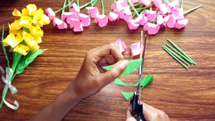 How to make Easy Paper Flower Stick | DIY - Paper Flower | Flower Stick