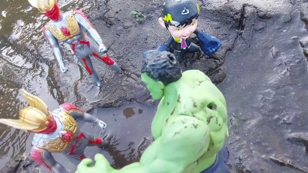 ULTRAMAN UPIN IPIN KUBURKAN SPIDERMAN BOBOIBOY TANGANNYA PUTUS PART3