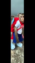 He walks down the street proudly