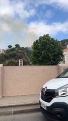 Départ de feu dans le quartier Bon Voyage à Nice