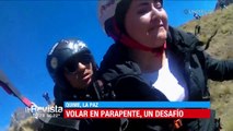 Video: Así se fue la reacción de la periodista Carla Mercado al lanzarse en parapente en Quime