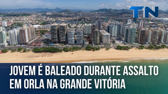 Jovem é baleado durante assalto em orla na Grande Vitória