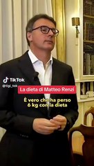 Matteo Renzi in forma grazia al digiuno intermittente