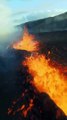 Drone Flies Over Active Icelandic Volcano