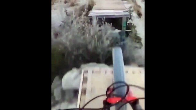 Ce biker ne s'attendait pas à ce genre d'obstacle sur la piste de BMX