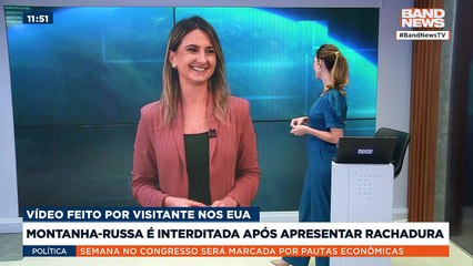 Montanha-russa é interditada após apresentar rachadura | BandNews Mundo