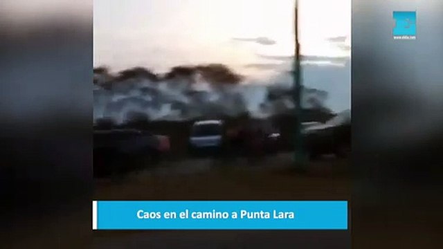 Caos en el camino a Punta Lara