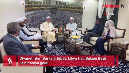 Diyanet İşleri Başkanı Erbaş, Libya Hac Bakanı Beşir ile bir araya geldi