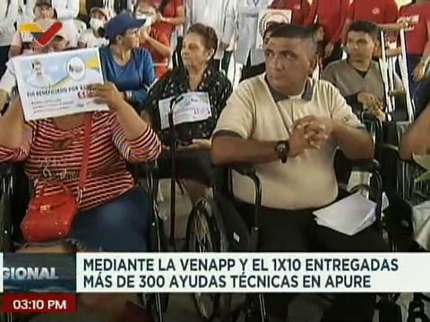 A través del 1x10 del Buen Gobierno entregan 64 ayudas técnicas en el estado Apure