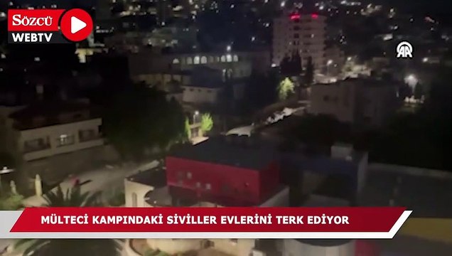 İsrail’in saldırılarını sürdürdüğü Cenin Mülteci Kampı’ndaki siviller, evlerini terk ediyo