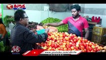 Andhra Govt Providing Subsidy For Tomatoes In Rythu Bazaars _ V6 Teenmaar
