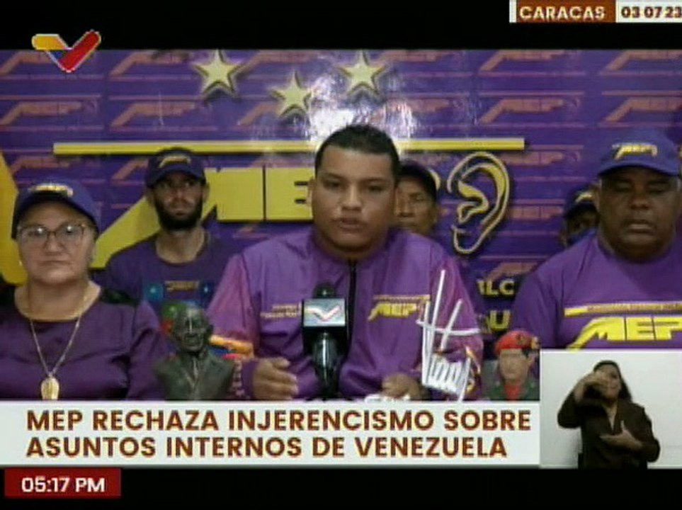 Caracas | MEP rechaza injerencia de EE.UU sobre asuntos internos de Venezuela