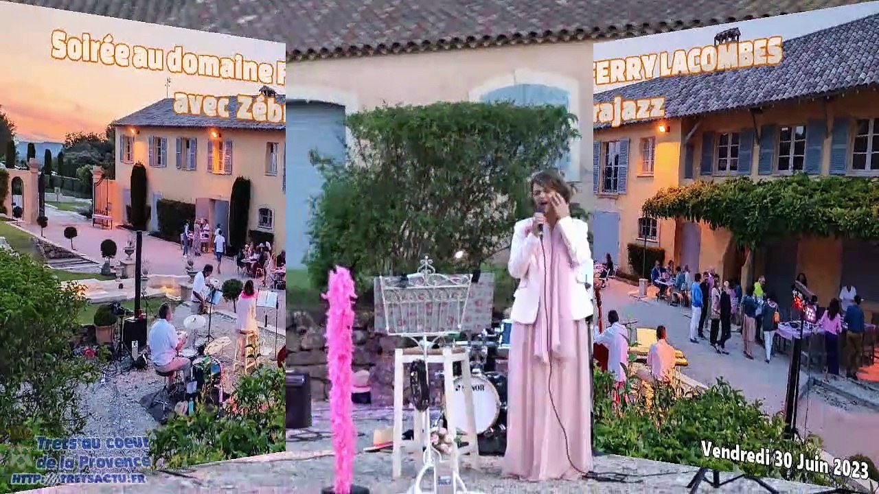 Soirée musicale au domaine FERRY LACOMBES à TRETS avec Zébrajazz 30JUIN2023