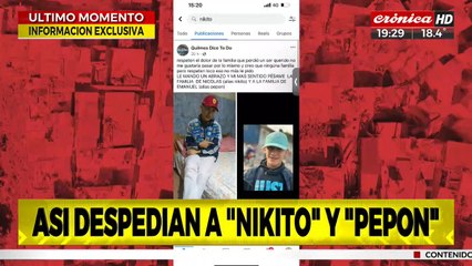 Así despedían a "Nikito" y "Pepon", los presuntos ladrones asesinados por el juez, en las redes