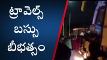 కూకట్‌పల్లిలో కావేరి ట్రావెల్స్ బస్సు బీభత్సం