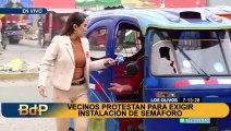 Los Olivos: vecinos piden semáforo desde el 2017, pero solo les responden que 