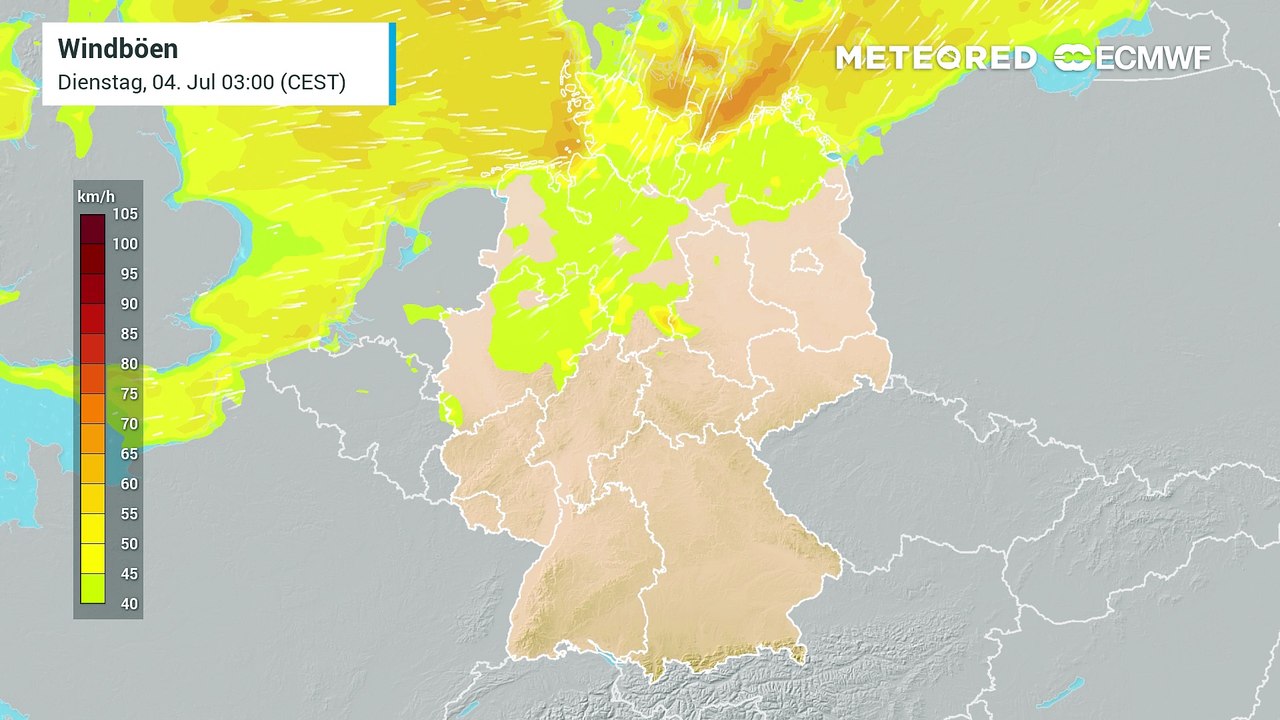 Schwerer Sommersturm am Mittwoch (5. Juli 2023) in Deutschland! Wer ist gefährdet?
