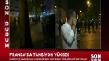 Avertissement au journaliste turc, qui a rapporté les événements en France, étonnant en direct ! La police française est venue d'Ankara
