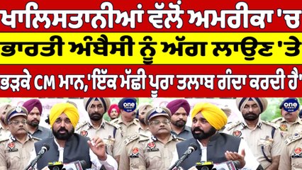 ਖਾਲਿਸਤਾਨੀਆਂ ਵੱਲੋਂ America 'ਚ ਭਾਰਤੀ ਅੰਬੈਸੀ ਨੂੰ ਅੱਗ ਲਾਉਣ 'ਤੇ ਭੜਕੇ CM Bhagwant Mann |OneIndia Punjabi