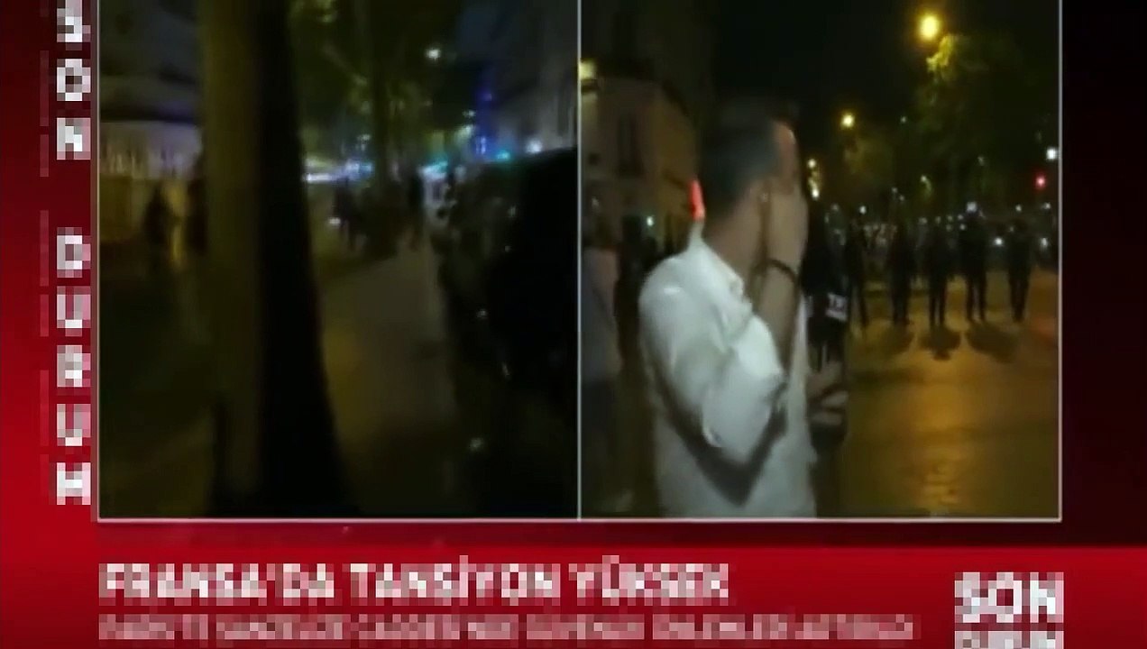 Warnung an den türkischen Reporter, der in der Live-Übertragung über die erstaunlichen Ereignisse in Frankreich berichtete! Die französische Polizei kam aus Ankara