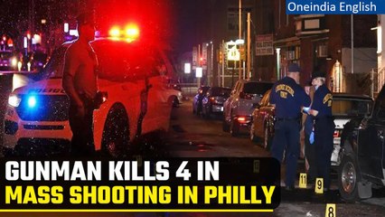 Download Video: Philadelphia Mass Shooting: Gunman wearing bulletproof vest kills 4 men, injures 2  | Oneindia News