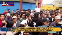 Bloqueo de transportistas en Independencia: PNP logra dispersan a manifestantes