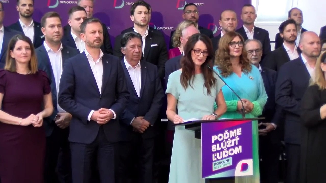ZÁZNAM: Demokrati predstavili kandidátku,povedie ju Letanovská, nasleduje Heger