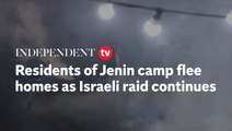 Footage shows Jenin residents fleeing camp as Israeli raids continue