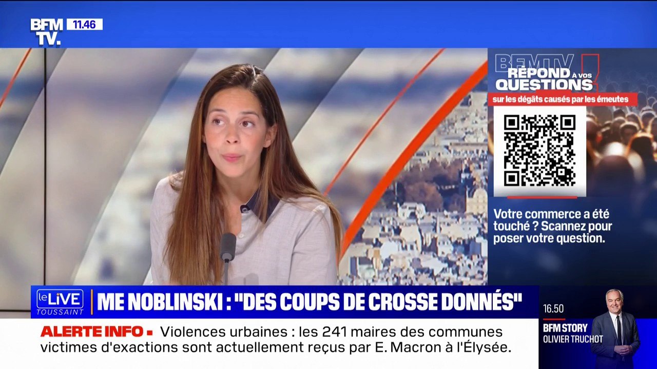 Me Noblinski, avocate du 3e passager dans la voiture de Nahel, annonce qu'une plainte sera déposée pour "violences volontaires"