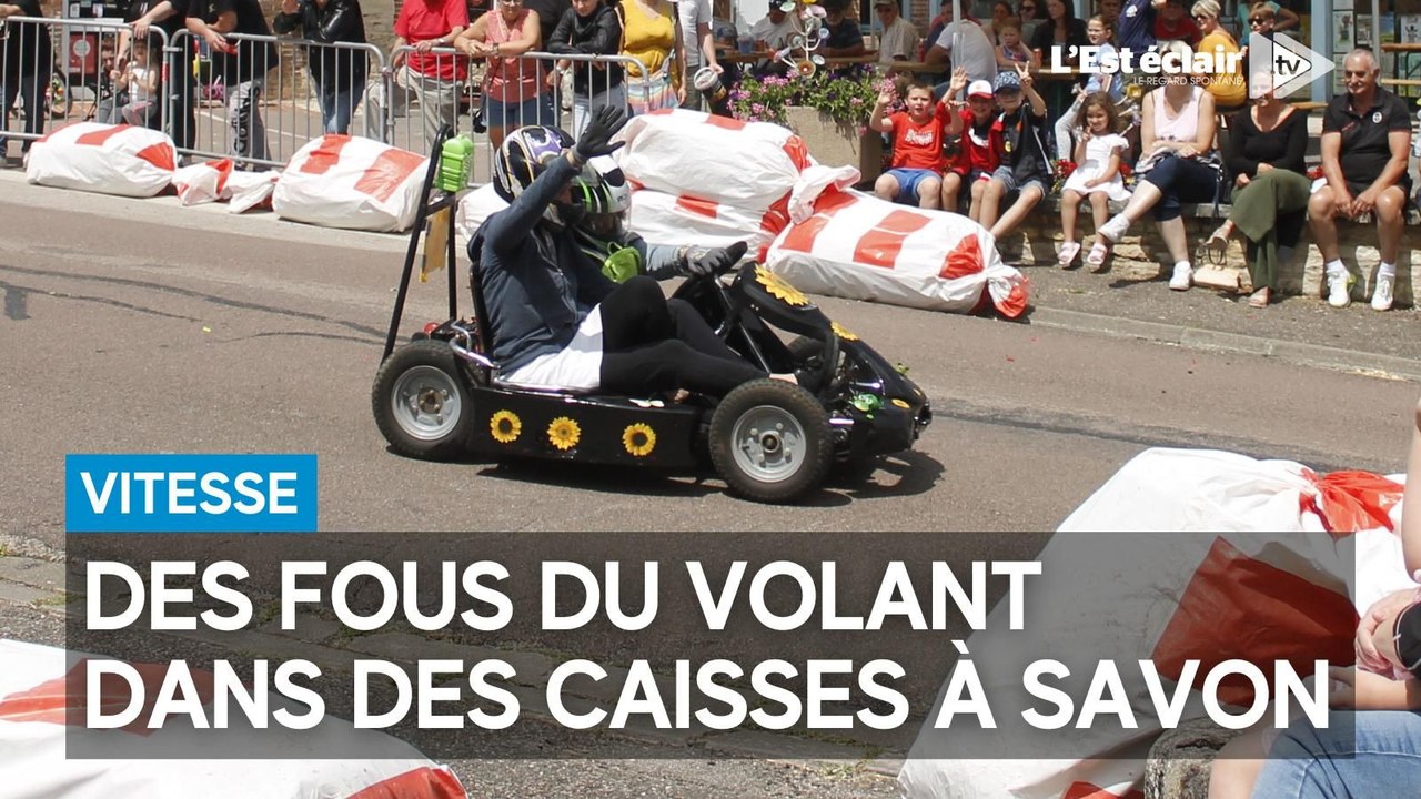 Les fous du volant ont dévalé la pente de Bayel... dans des caisses à savon