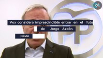 Vox dirá ‘no’ a Azcón en Aragón si Guitarte, socio de Sánchez, es su nº 2 y ellos no entran en el Gobierno