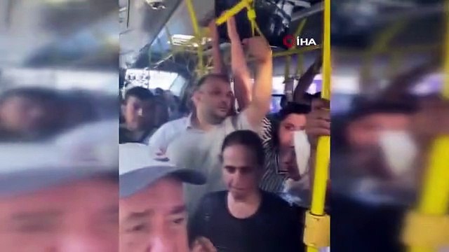 İETT şoförü ile yolcuların tartışması kamerada: Orta kapıdan binen yolcuya kızıp herkesi indirmek istedi