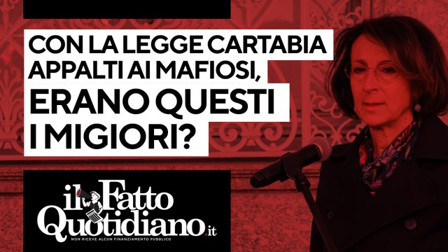 Con la legge Cartabia appalti ai mafiosi. Erano questi i migliori ? Segui la diretta con Peter Gomez