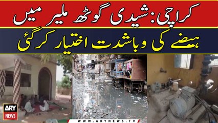 Karachi :Sheedi Goth Malir Mein Haiza ki waba shiddat ikhtiyar kar gayi