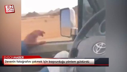 Devenin fotoğrafını çekmek için başvurduğu yöntem güldürdü