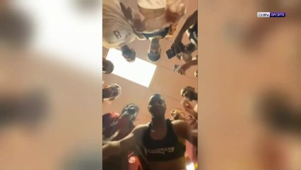 احتفال المنتخب القطري