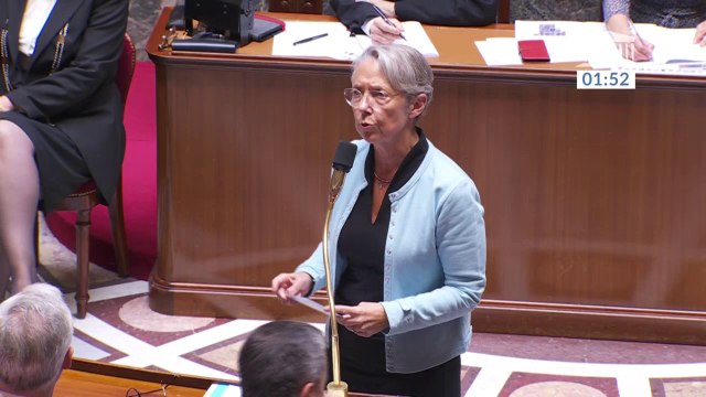 Vous avez un problème quand je parle des élus attachés aux valeurs de la République? fustige Élisabeth Borne face aux exclamations des députés Nupes