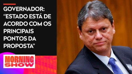 Tarcisio diz que SP tem ‘divergências ajustáveis’ em relação à reforma tributária