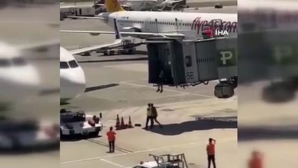 Sabiha Gökçen Havalimanında aprona izinsiz giren iki kişi gözaltına alındı