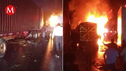 Esto se sabe sobre la carambola registrada en la autopista Guadalajara-Colima