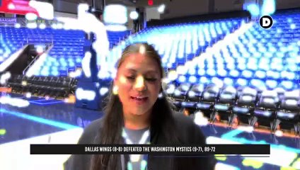 The Dallas Wings (8-8) defeated the Washington Mystics (9-7), 89-72
