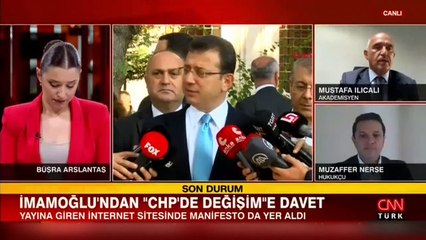 İmamoğlu’ndan “CHP’de değişim”e davet…